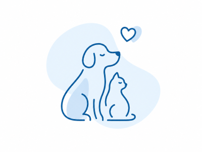 Dog and cat enjoying personalised pet sitting care.