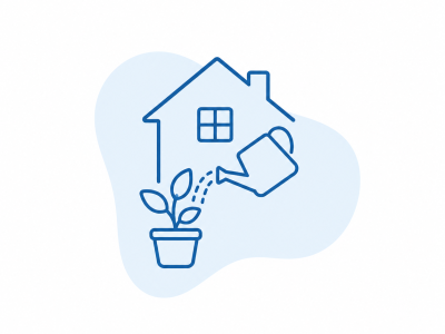 House sitter caring for the home and pets.